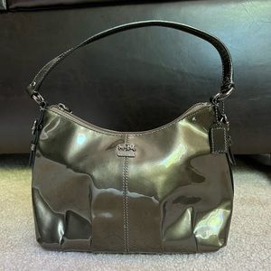 Coach Bronze Patent Leather small shoulder or hand bag in excellent condition